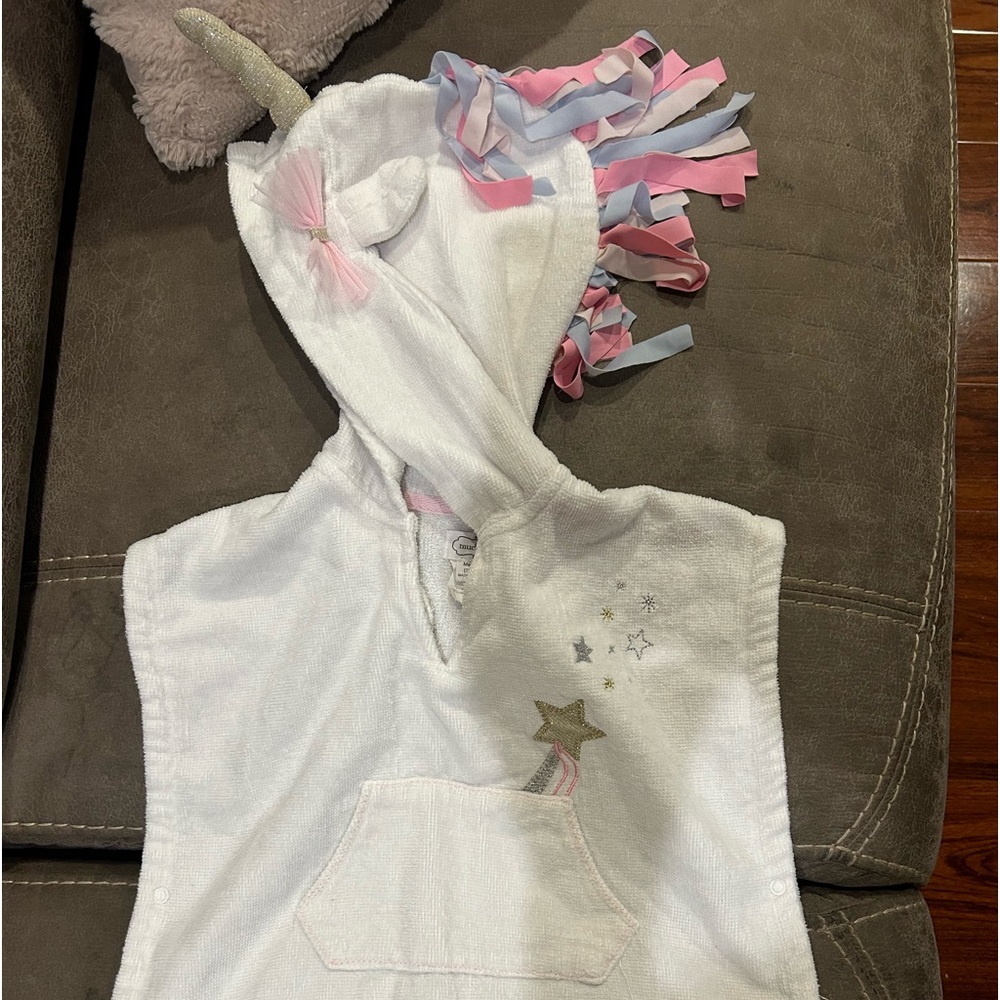 2t-3T Mudpie unicorn coverup towel